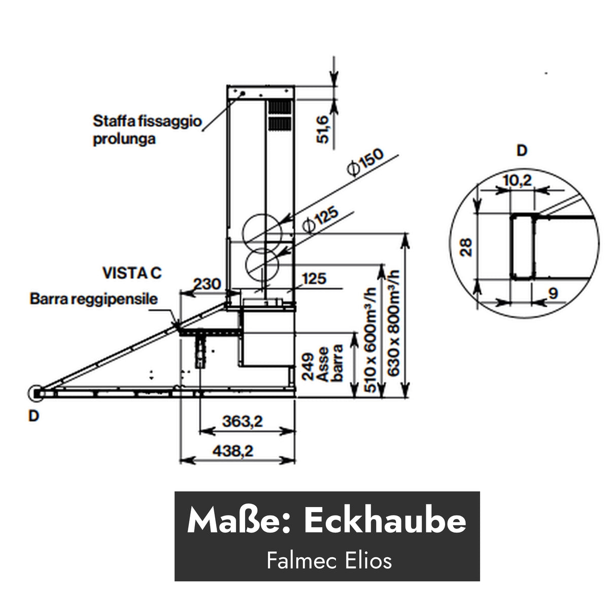 Falmec Elios Eckhaube