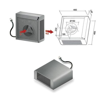 Falmec Außenwandgebläse 1000 m3/h