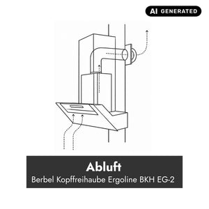 Technische Darstellung der Berbel Ergoline BKH EG-2 im Abluftbetrieb mit Abluftführung nach außen.