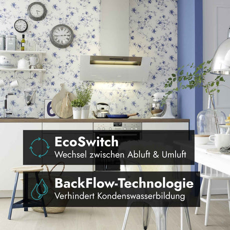 Berbel Ergoline BKH EG-2 mit EcoSwitch für den Wechsel zwischen Abluft und Umluft sowie BackFlow-Technologie.