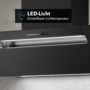 LED-Beleuchtung der Berbel Ergoline BKH EG-2 mit einstellbarer Lichttemperatur über dem Kochfeld.