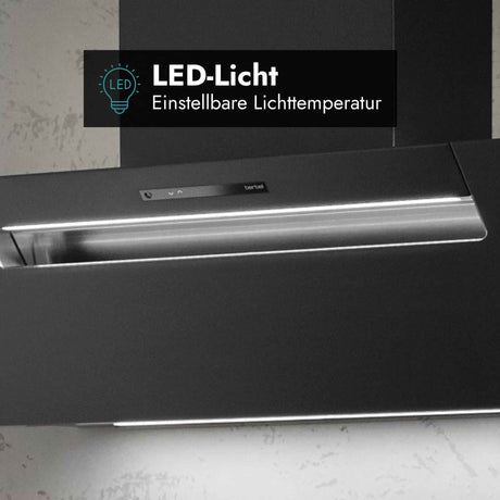 LED-Beleuchtung der Berbel Ergoline BKH EG-2 mit einstellbarer Lichttemperatur über dem Kochfeld.