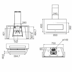Elica Bloom Kopffreihaube 
