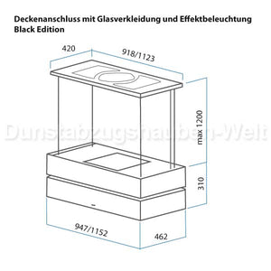Berbel Deckenanschluss Glasverkleidung + Effektbeleuchtung