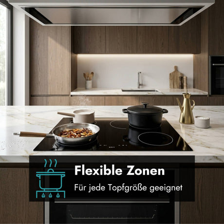 Novy Power Glaskeramikkochfeld mit Slider-Touch-Bedienung und erweiterbaren Kochzonen