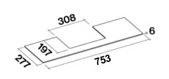 Falmec Move Glaskonsole 80er Korpus