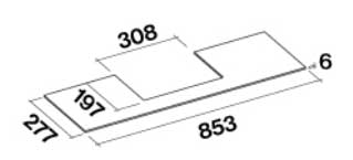Falmec Move Glaskonsole 90er Korpus
