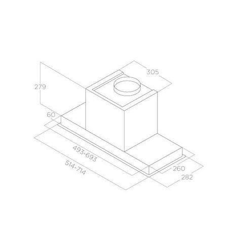Elica Hidden Advance eleganter Lüfterbaustein 