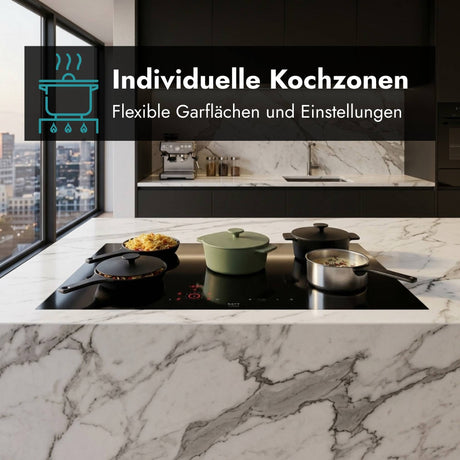 Novy Comfort Matte Line Kochfeld mit komfortablen Funktionen für präzises und entspanntes Kochen