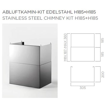 Elica Kamin-Kit f. Hidden 2.0