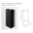 Kamin-Kit Schwarz für elica Wandhauben