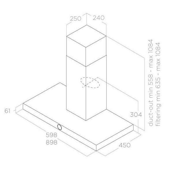 Elica Lol zeitlose Wandhaube Dunstabzugshaube