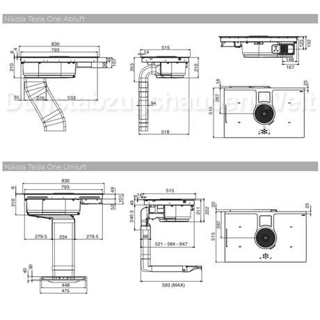 Elica NikolaTeslaOne/One HP Tischhaube