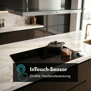 Schwarzes Novy Comfort Kochfeld mit moderner Touch-Bedienung