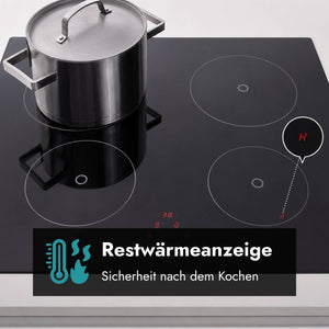 Hochwertiges Novy Induktionskochfeld mit Restwärmeanzeige, Timer und Kindersicherung