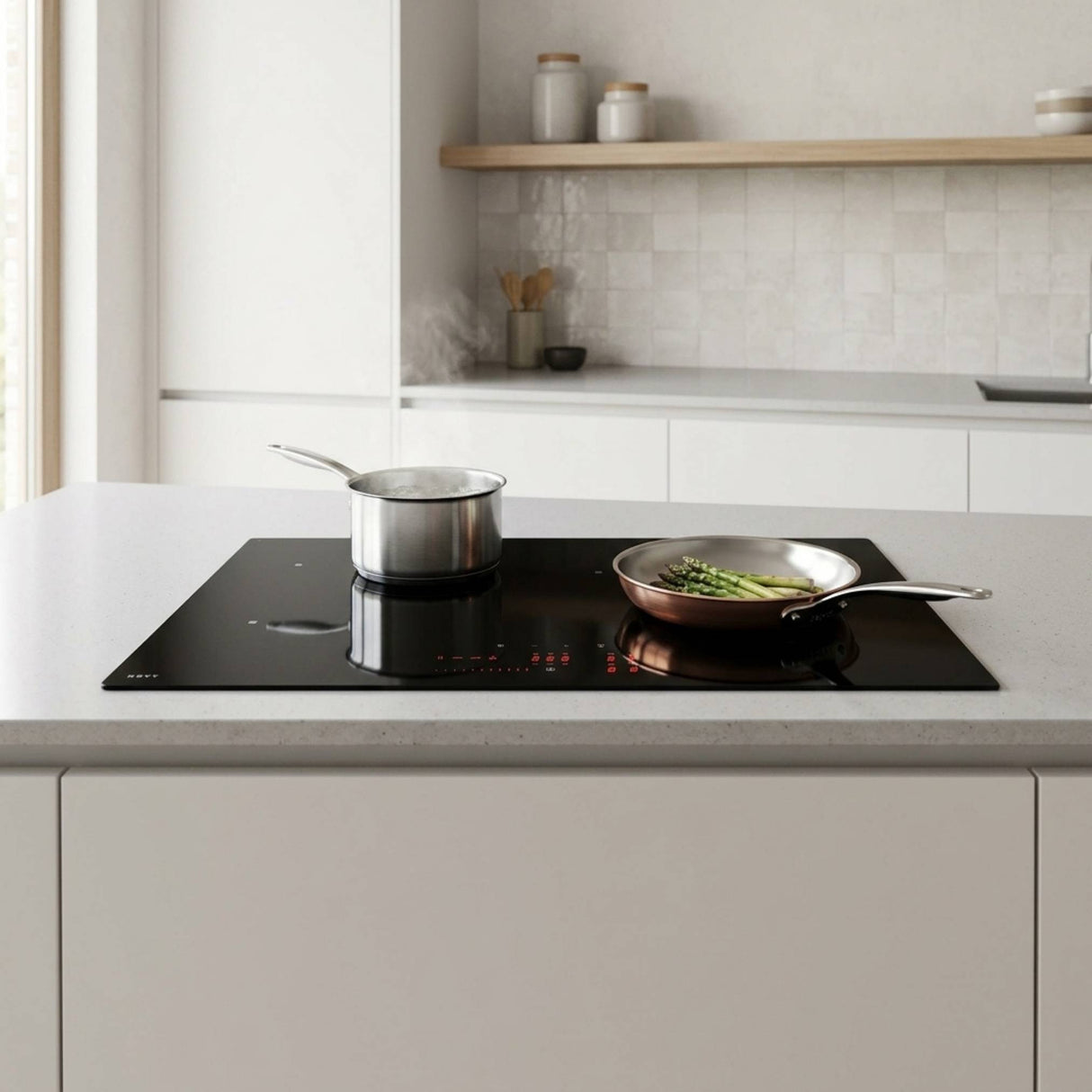 Novy Power Kochfeld mit Flexzone, automatischer Topferkennung und moderner Induktionstechnik