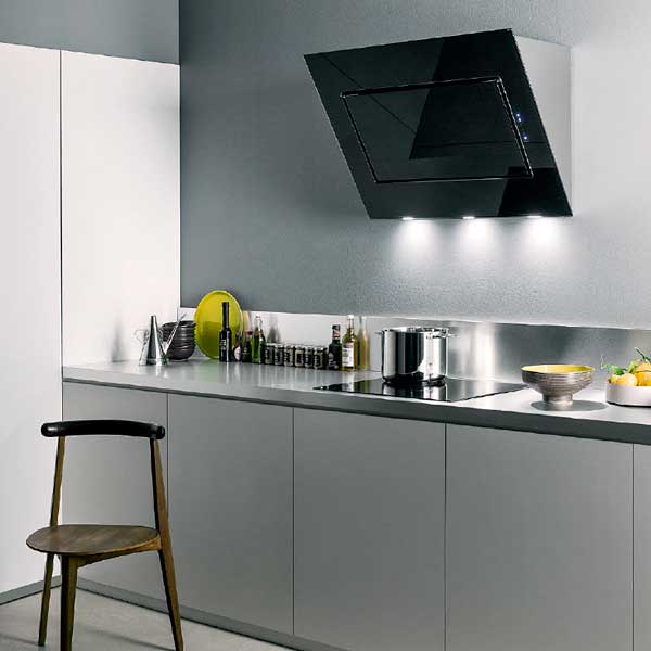 Kopffreihaube Quasar von Falmec Schwarz oder Weiß