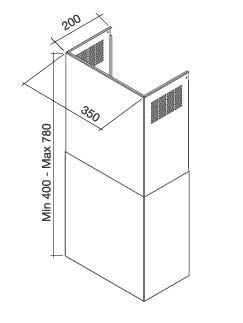 Falmec Schacht für Wandhaube
