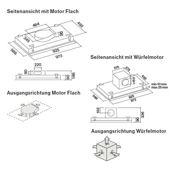 Deckenlüfter Sirio aus Glas von Falmec