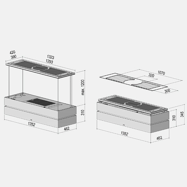 Berbel Skyline Edge Sound Inselhaube