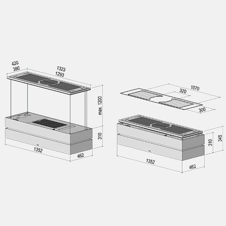 Berbel Skyline Edge Sound Inselhaube
