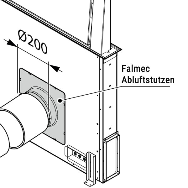 Falmec Abluftstutzen Ø 200 mm