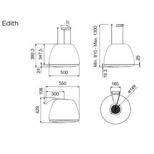 Design-Umlufthaube Elica Edith 