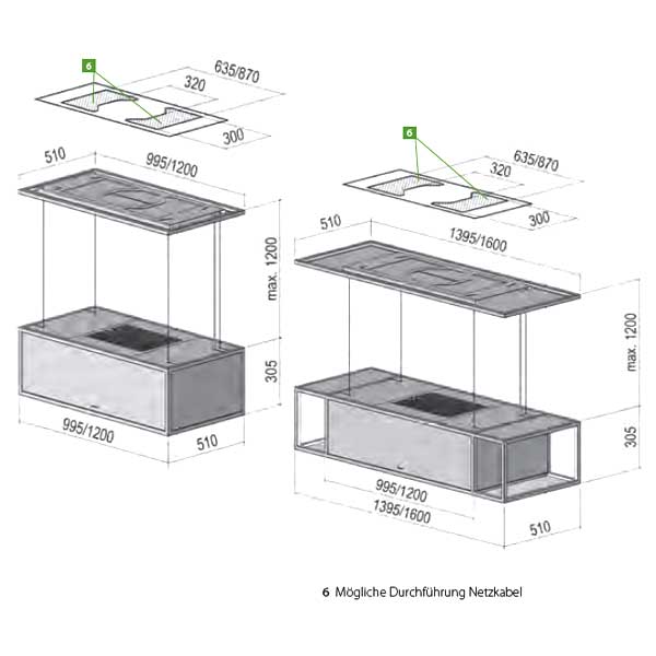 Deckenlifthaube Berbel Skyline Frame 