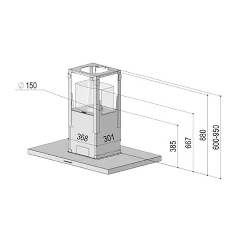 Berbel Smartline BIH 100 ST Inselhaube
