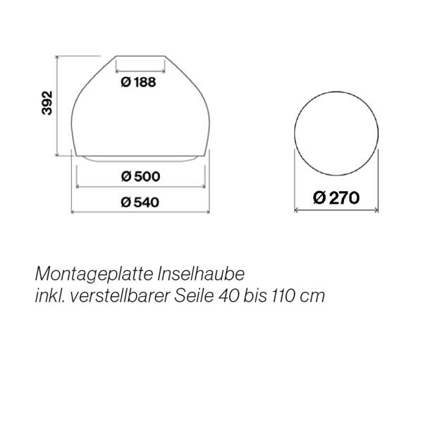 Falmec Sophie Inselhaube mit Circle.Tech