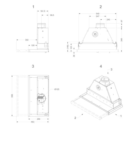 Novy Moveline Flachschirmhaube