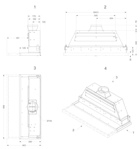 Novy Moveline Flachschirmhaube