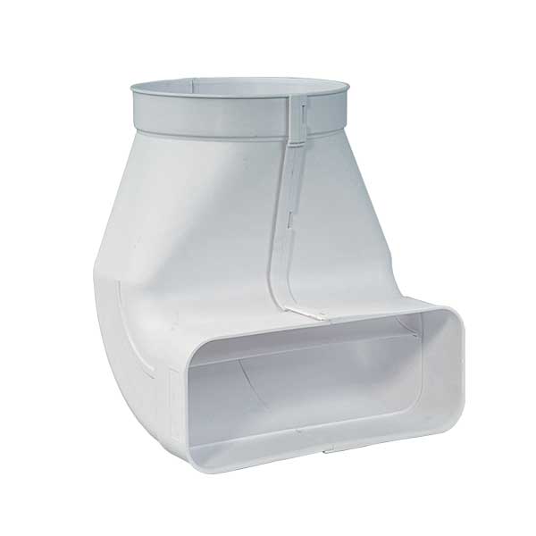 Umlenkstück 90° rund auf rechteckig Kunststoff