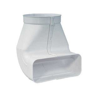 Umlenkstück 90° rund auf rechteckig Kunststoff