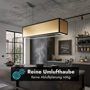 berbel Skyline Frame Umlufthaube mit Aktivkohlefilter oder optionalem permalyt-Filter für reine Küchenluft