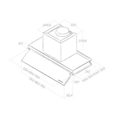 Elica Boxin No Drip Einbauhaube