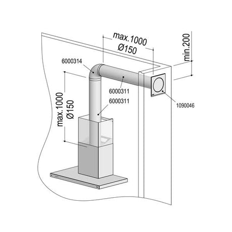 Berbel Abluftset I Rund 150 bT 