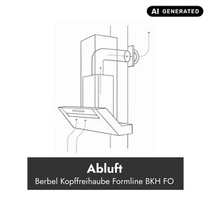 Funktionsschema der Berbel Kopffreihaube Formline BKH FO im Abluftbetrieb mit Luftführung nach außen.