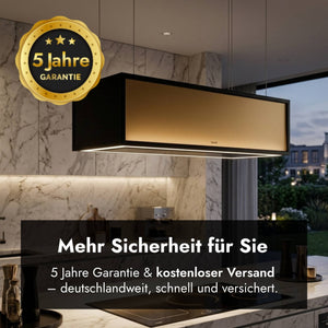 berbel Skyline Frame Dunstabzugshaube als luxuriöse Inselhaube mit Lichtfunktion, Umlufttechnik und 5 Jahren Garantie