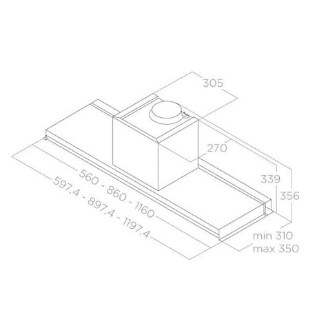 Elica Lever Flachschirmhaube