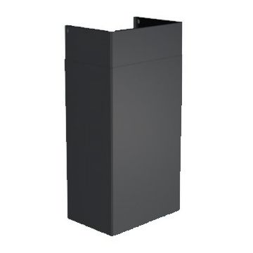 Airforce Kamin schwarz lackiert