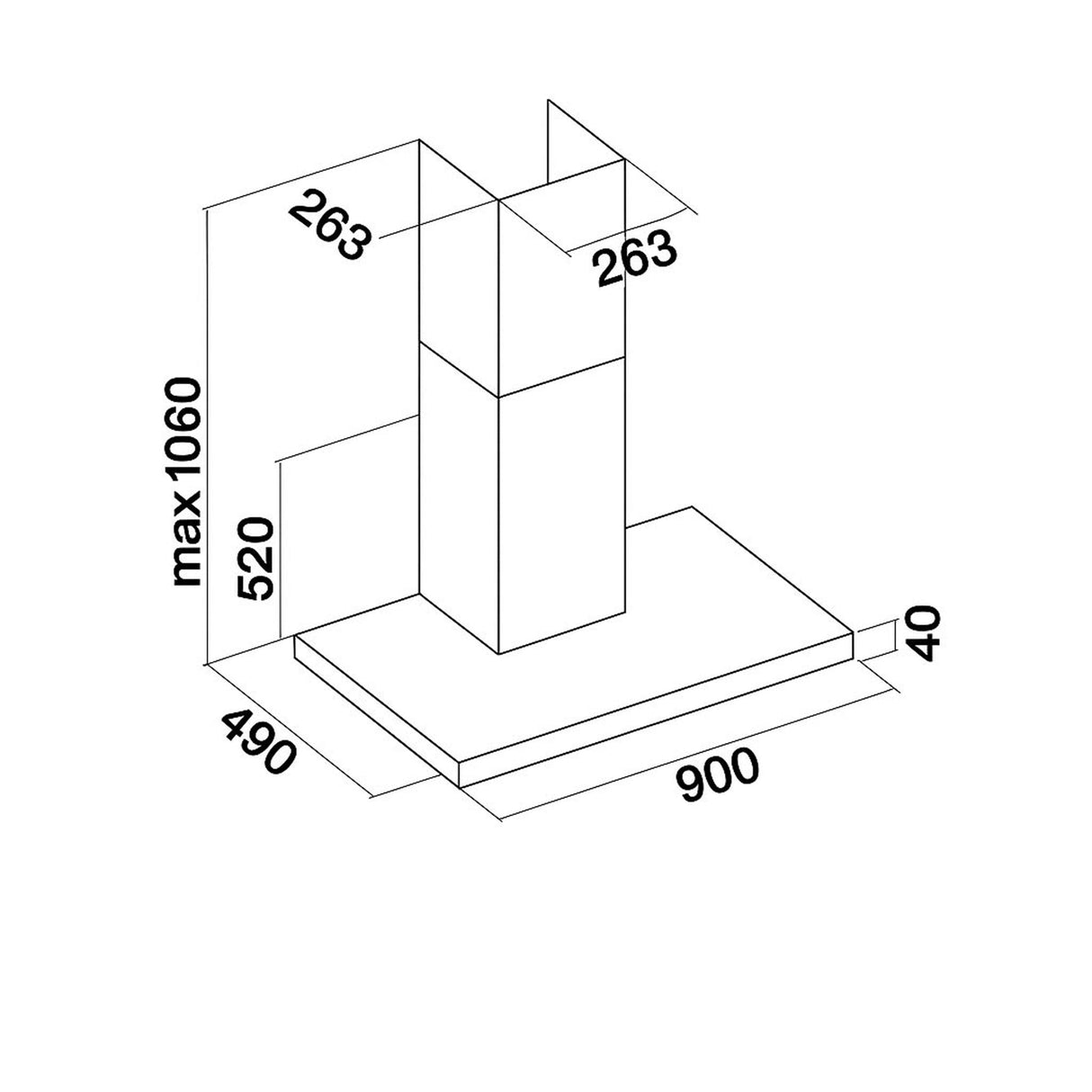 Falmec Stream Wandhaube